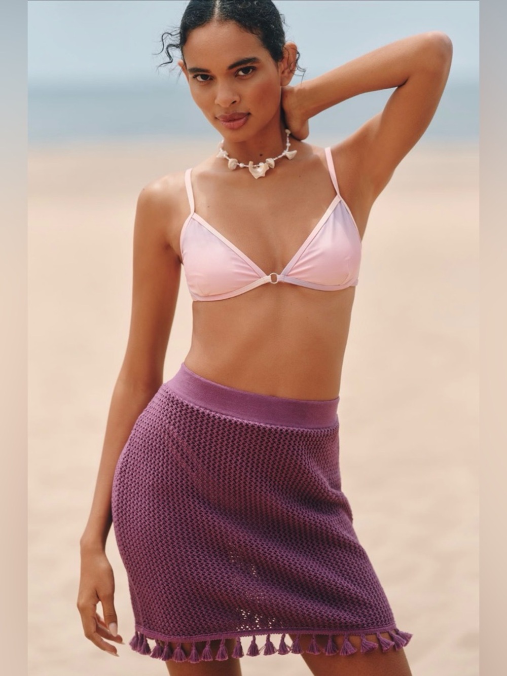 NWT Anthropologie: Celandine Crochet Tassel Mini Skirt